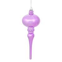 Vickerman 8" Orchid Shiny Finial Ornament (3 pack)