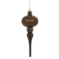 Vickerman 8" Chocolate Shiny Finial Ornament (3 pack)