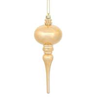 View 8" Cafe Latte Shiny Finial Ornament (3 pack)