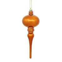 Vickerman 8" Copper Shiny Finial Ornament (3 pack)