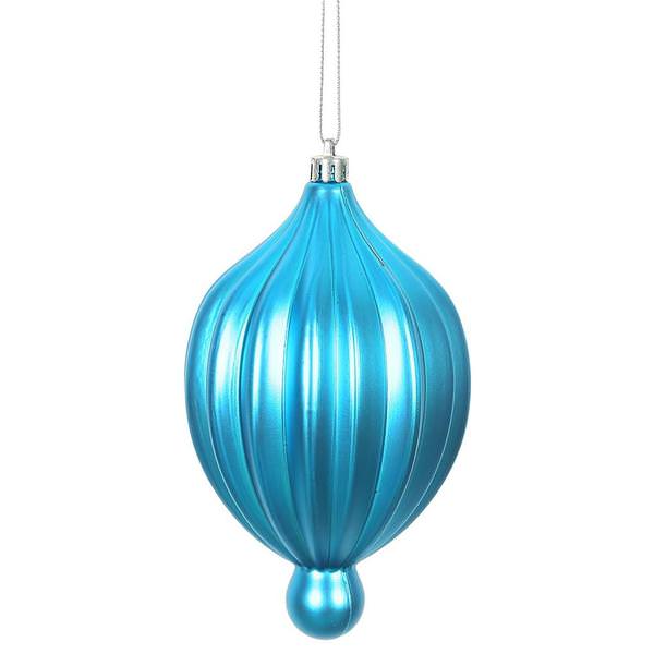 6.3" Turquoise Matte Lantern Ornament (4 pack)