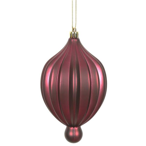 6.3" Wine Matte Lantern Ornament (4 pack)