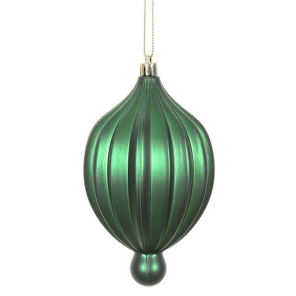 6.3" Emerald Matte Lantern Ornament (4 pack)