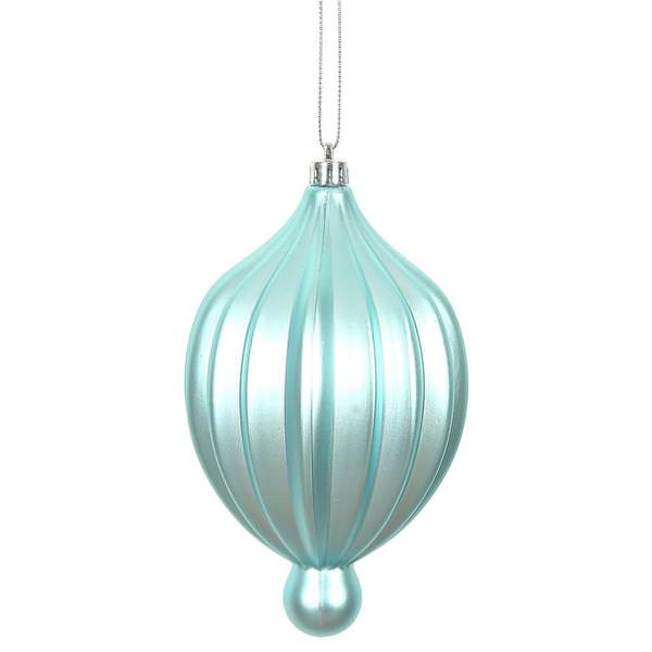 6.3" Baby Blue Matte Lantern Ornament (4 pack)