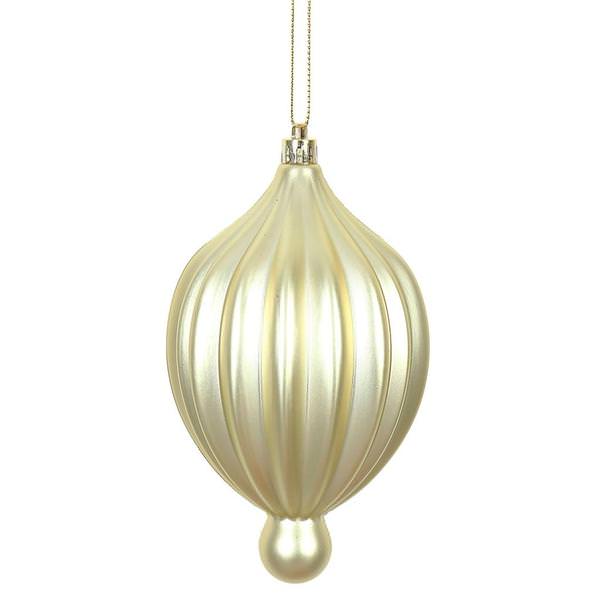 6.3" Champagne Matte Lantern Ornament (4 pack)