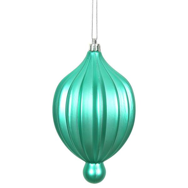 6.3" Teal Matte Lantern Ornament (4 pack)