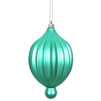 Vickerman 6.3" Teal Matte Lantern Ornament (4 pack)