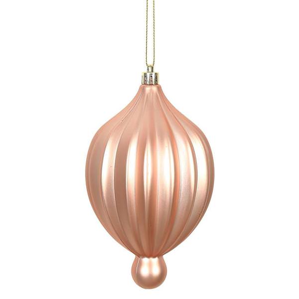 6.3" Rose Gold Matte Lantern Ornament (4 pack)