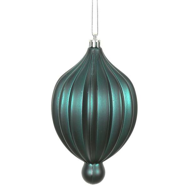 6.3" Sea Blue Matte Lantern Ornament (4 pack)