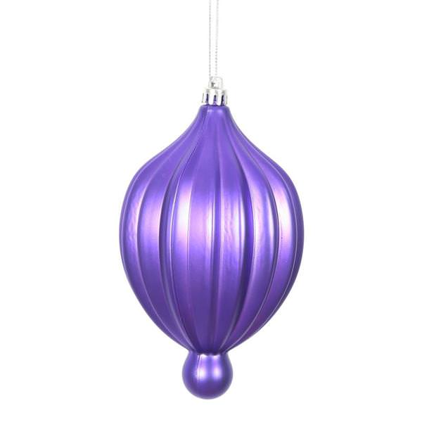 6.3" Purple Matte Lantern Ornament (4 pack)