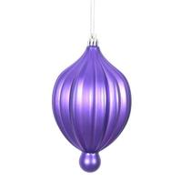 Vickerman 6.3" Purple Matte Lantern Ornament (4 pack)