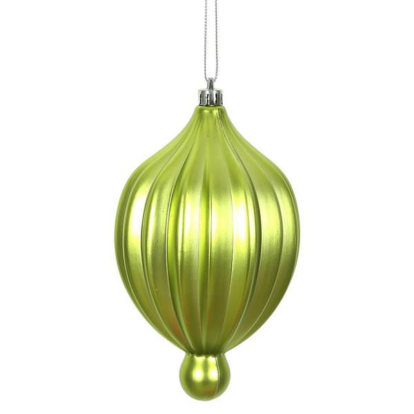 6.3" Lime Matte Lantern Ornament (4 pack)