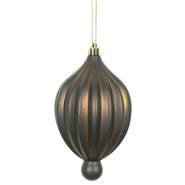 6.3" Chocolate Matte Lantern Ornament (4 pack)