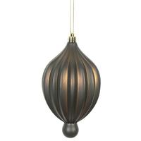 Vickerman 6.3" Chocolate Matte Lantern Ornament (4 pack)