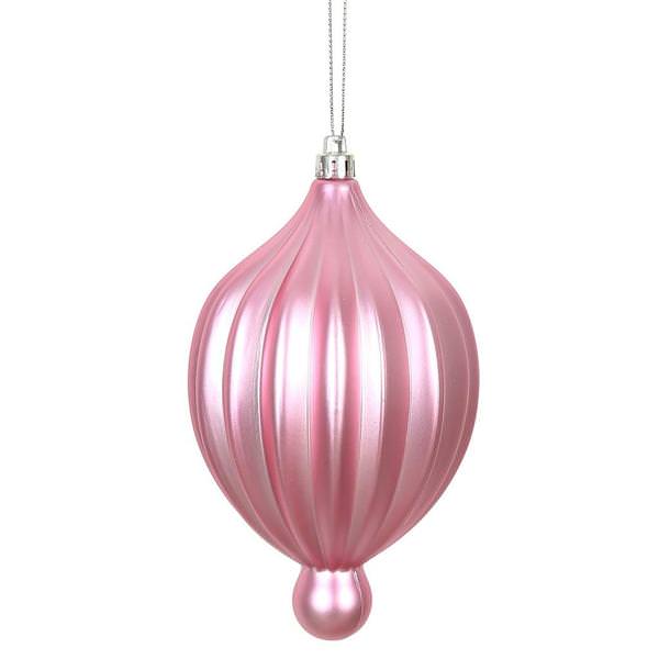 6.3"  Pink Matte Lantern Ornament (4 pack)