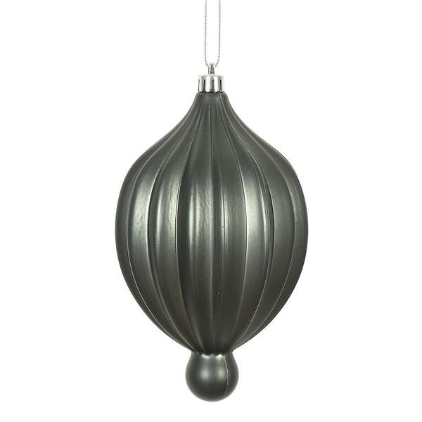 6.3" Pewter Matte Lantern Ornament (4 pack)