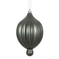 Vickerman 6.3" Pewter Matte Lantern Ornament (4 pack)