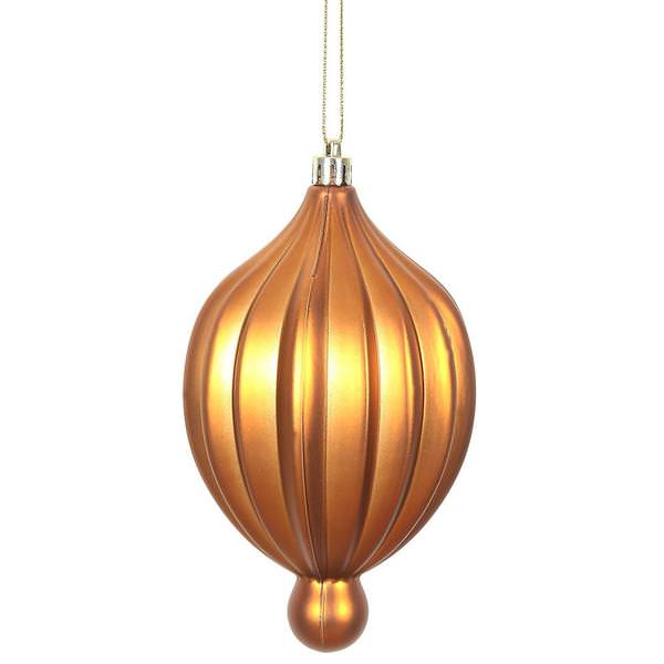 6.3" Copper Matte Lantern Ornament (4 pack)