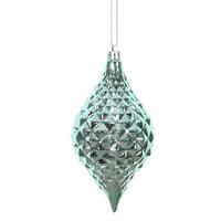 Vickerman 6" Baby Blue Shiny Diamond Drop Ornament (4 pack)