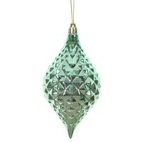 Vickerman 6" Seafoam Shiny Diamond Drop Ornament (4 pack)