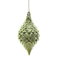 Vickerman 6" Celadon Shiny Diamond Drop Ornament (4 pack)