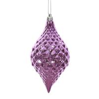 Vickerman 6" Orchid Shiny Diamond Drop Ornament (4 pack)