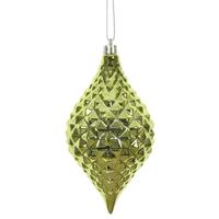 Vickerman 6" Lime Shiny Diamond Drop Ornament (4 pack)