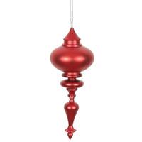 Vickerman 8.7" Red Matte Finial Ornament (3 pack)