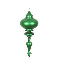 Vickerman 8.7" Green Matte Finial Ornament (3 pack)