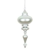 Vickerman 8.7" Silver Matte Finial Ornament (3 pack)