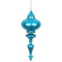 Vickerman 8.7" Turquoise Matte Finial Ornament (3 pack)