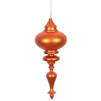 Vickerman 8.7" Burnished Orange Matte Finial Ornament (3 pack)