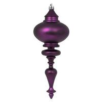 Vickerman 8.7" Plum Matte Finial Ornament (3 pack)