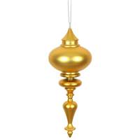 Vickerman 8.7" Honey Gold Matte Finial Ornament (3 pack)
