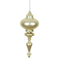 Vickerman 8.7" Champagne Matte Finial Ornament (3 pack)