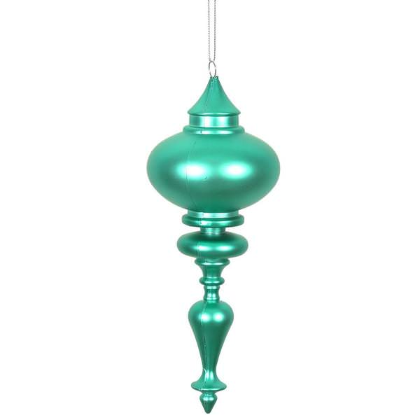 8.7" Teal Matte Finial Ornament (3 pack)