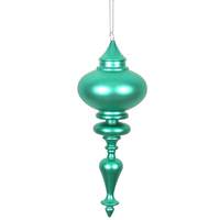 Vickerman 8.7" Teal Matte Finial Ornament (3 pack)