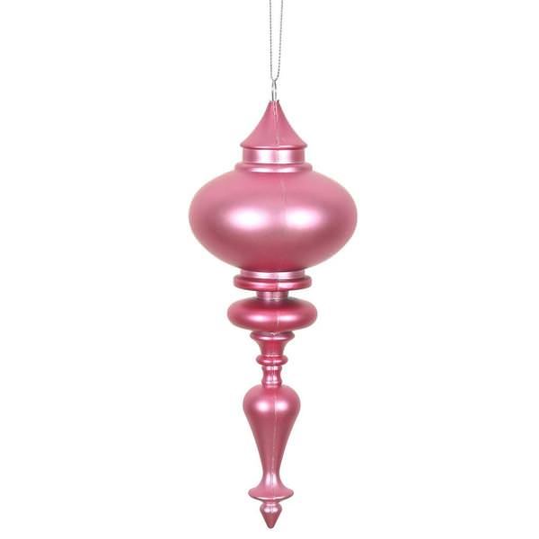 8.7" Mauve Matte Finial Ornament (3 pack)