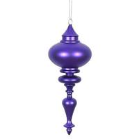 Vickerman 8.7" Purple Matte Finial Ornament (3 pack)