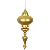 Vickerman 8.7" Gold Matte Finial Ornament (3 pack)