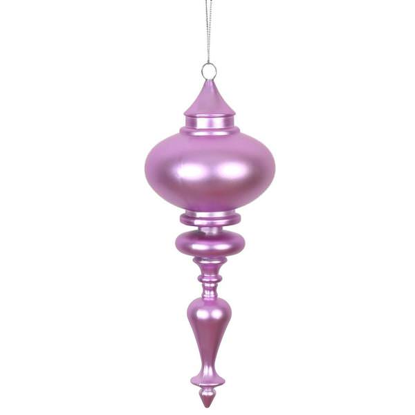 8.7" Orchid Matte Finial Ornament (3 pack)