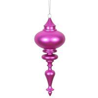Vickerman 8.7" Fuchsia Matte Finial Ornament (3 pack)