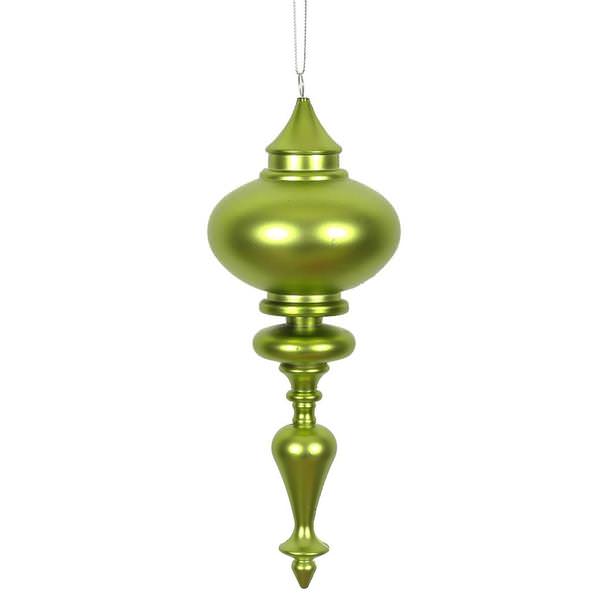 8.7" Lime Matte Finial Ornament (3 pack)