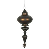 Vickerman 8.7" Chocolate Matte Finial Ornament (3 pack)