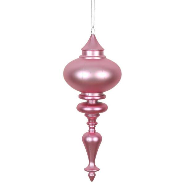 8.7" Pink Matte Finial Ornament (3 pack)