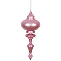 Vickerman 8.7" Pink Matte Finial Ornament (3 pack)