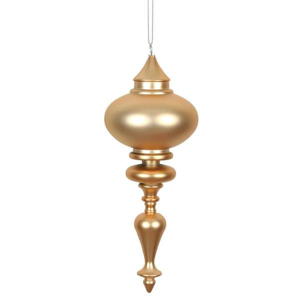 8.7" Cafe Latte Matte Finial Ornament (3 pack)