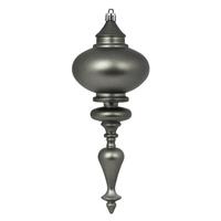 Vickerman 8.7" Pewter Matte Finial Ornament (3 pack)