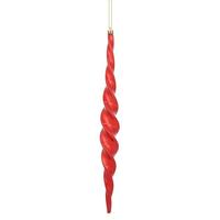 Vickerman 14.6" Red Shiny Spiral Icicle Ornament (2 pack)