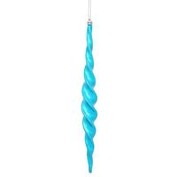 Vickerman 14.6" Turquoise Shiny Spiral Icicle Ornament (2 pack)